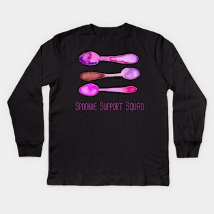 Spoonie Support Squad (Pink)! Kids Long Sleeve T-Shirt